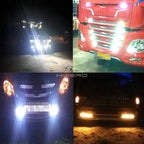 2pcs Car Daytime Running Lights White Yellow Eagle Eye LED 12V 5730 6smd Reversing Parking Tail Bulb Turn Signal Lamp Waterproof