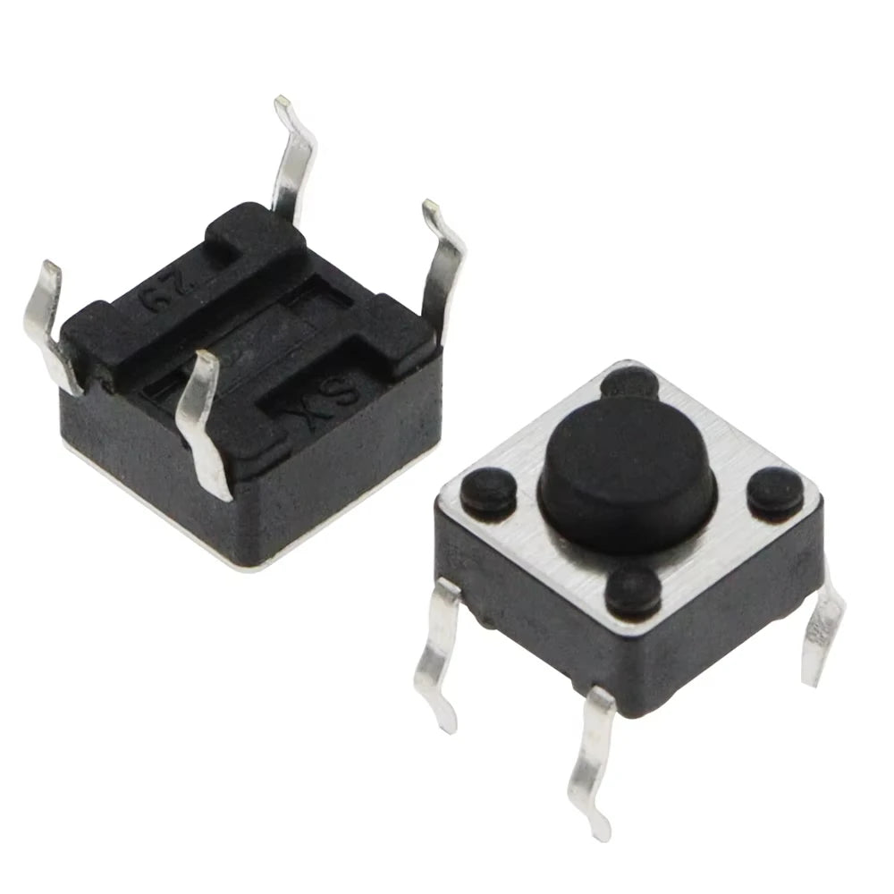 20PCS 6x6 Push Button Switch DIP 6X6X4.3 Light Touch Switch 6*6*4.3/5/6/7/8/9/10/11/12/13MM The Power Switch 4Pins For Arduino