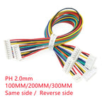 5Pcs PH2.0 Connector Cable 26AWG 10/20/30cm Double Head Terminal Wire, Same/Reverse Side Jumper Cable for Arduino Electronics