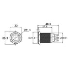 19mm Metal Alumina Black Press Button Led Power Mark Lamp Button Momentary/Latching Control PushButton Switch