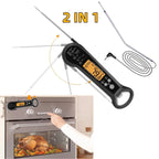 2 In 1 Long Cable Food Meat Thermometer Cooking Precise Fast Digital Food Thermometer Kitchen Oven Kit Waterproof