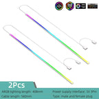 Soft Neon Addressable Rainbow PC WS2812b LED Strip Light for 5V 3pin ARGB Header PC Case Asus Aura Sync RGBIC Fusion MSI Mystic
