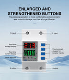 TOMZN TOVPD1-63DK Isolate L N 110V 230V AC Din Rail OVP OCP UVP Voltage Protector 63A Relay Automatic Adjustable Delay-ON
