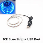 5M USB LED Strip Light 5V 3528 1 Meter 5 Meter Yellow Cool White Pink Green Blue Red SMD Ribbon Ceiling Cabinet Light Waterproof