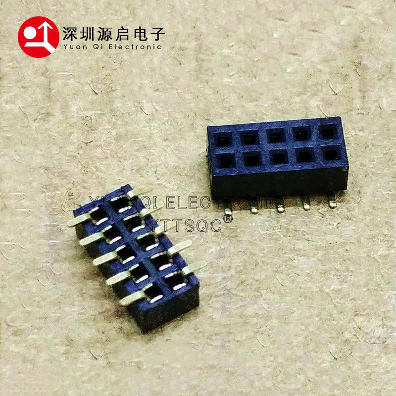 Low Profile 1.27mm Double Row Female Pin Header Plastic Height 2.0 Pinheader PCB Socket SMT 2*3/4/5/6/10/12/15/9/2/8/50P 1U PA6T