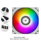 PC Cabinet RGB Fan 9cm Ultra-Thin 9215 9225 15mm 25mm Slim ITX Case Cooler Fans 5V 3Pin ARGB+ 4Pin PWM Control Black White