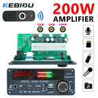 KEBIDU 200W Amplifier Bluetooth 5.3 MP3 Decoder Board Hands-free Car Wireless MP3 Player Mic USB TF FM Radio TWS Music Player