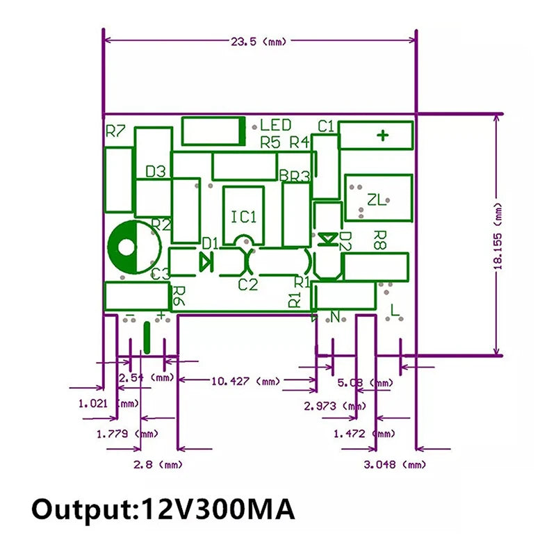 AC To DC 5V 700mA 12V 300mA 3.5W Isolated Switching Micro Power Buck Converter Buck Module