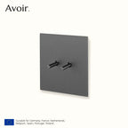 Avoir Wall Toggle Switch Gray Stainless Steel Panel Light Switches 2Way Power Socket Europe Korea French Electrical Outlets Home