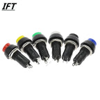6PCS PBS-11A PBS-11B 12mm self-locking / Self-reset Plastic Push Button Switch Latching Momentary Switchs 3A 250V AC 2PIN 6Color