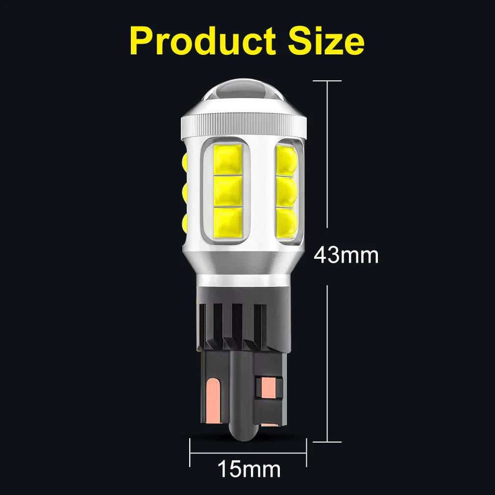 4000LM T15 LED Lamp W16W LED Canbus No Error 3030 Chips 912 921 Bulb Car Backup Reverse Light Super Bright Auto Lamp 6500K