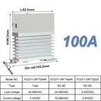 10A 25A 40A 60A 80A 100A Single Phase Slim SSR Solid State Relay With Heat Sink Industrial Relay DIN Rail Mount