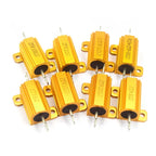 10W 25W Aluminum Power Metal Shell Case Wirewound Resistor 0.01R ~ 30K 6 8 10 15 20 33 150 200 500 Ohm 1K 10K RX24 Resistance