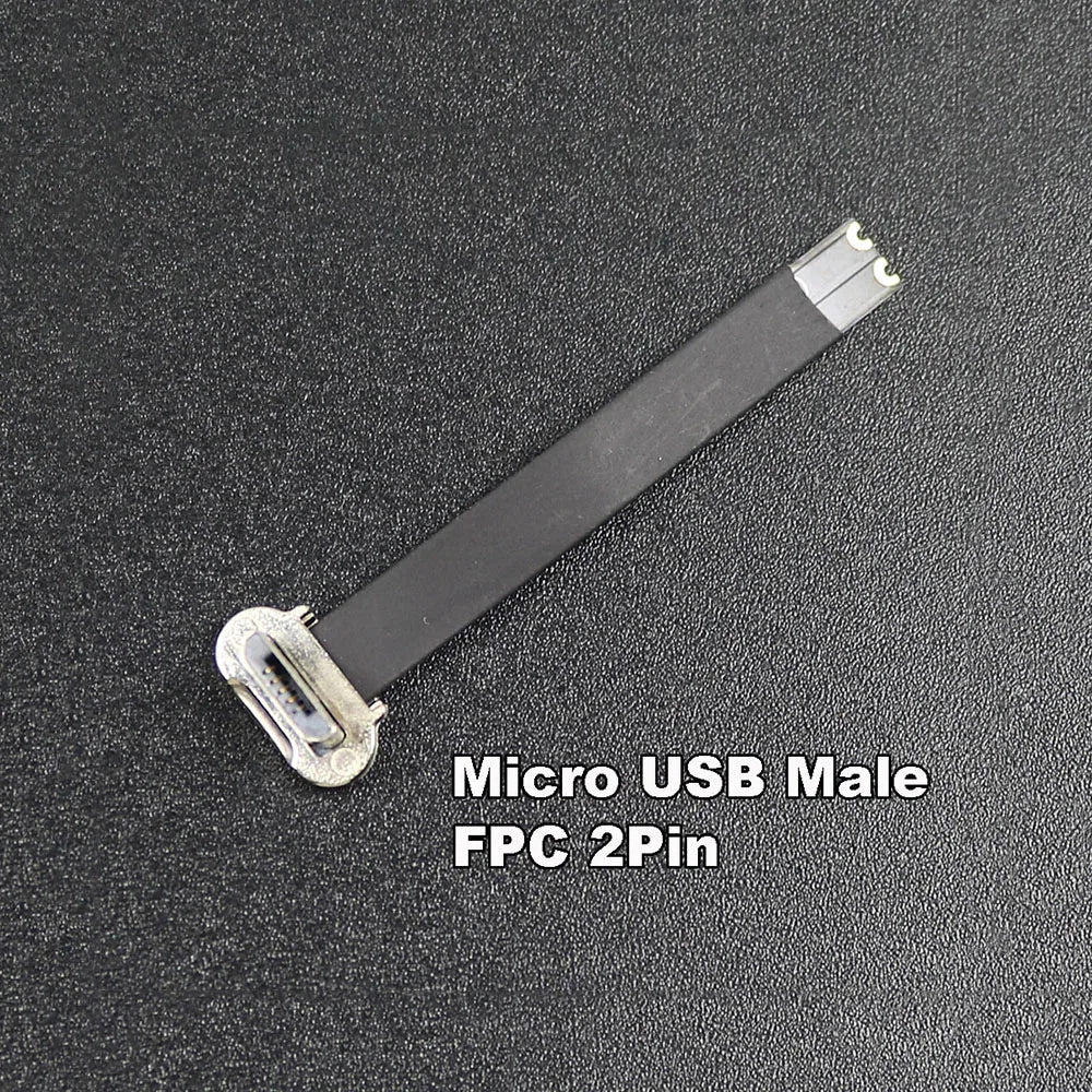 1pc USB C Type-C FPC 2pin3pin with Resistor R1 Soft Flat Cable Male Charging Cable Fast Charge Charging Wire Extention for Phone