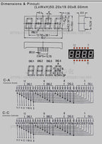 5pcs 0.56 Inch 12Pins C-C 5461AS C-A 5461BS 4 Digits Bits 7 Segment Red LED Digital Display Digitron Common Anode Cathode