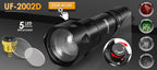 UniqueFire 2002D LED IR 940nm 850nm 810nm Hunting Flashlight Fresnel Lens Zoom Night Vision Dimmer Swtich Torch Max.1000 Meters