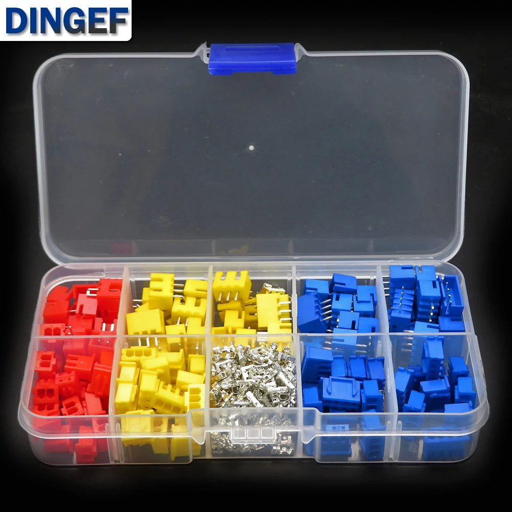320PCS XH2.54 Jst Terminal Male Female Wire Connector Adaptor 2p 3p 4p 2.54mm Pin Header Housing KIT