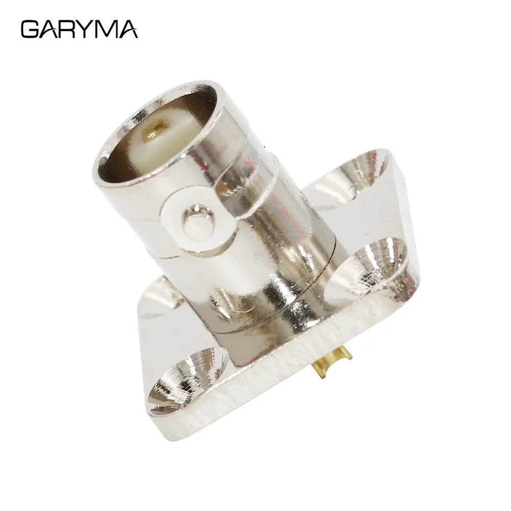 5Pcs Q9 BNC Female Jack 4-holes Flange Solder Panel Mount RF Adapter Coaxial BNC Female Jack Brass