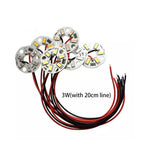 10 Pieces LED 3W 5V USB Light Board SMD 5730 Chip Red Green Warm White Yellow Purple Round Changing Light Source With 20 Cm Cabl