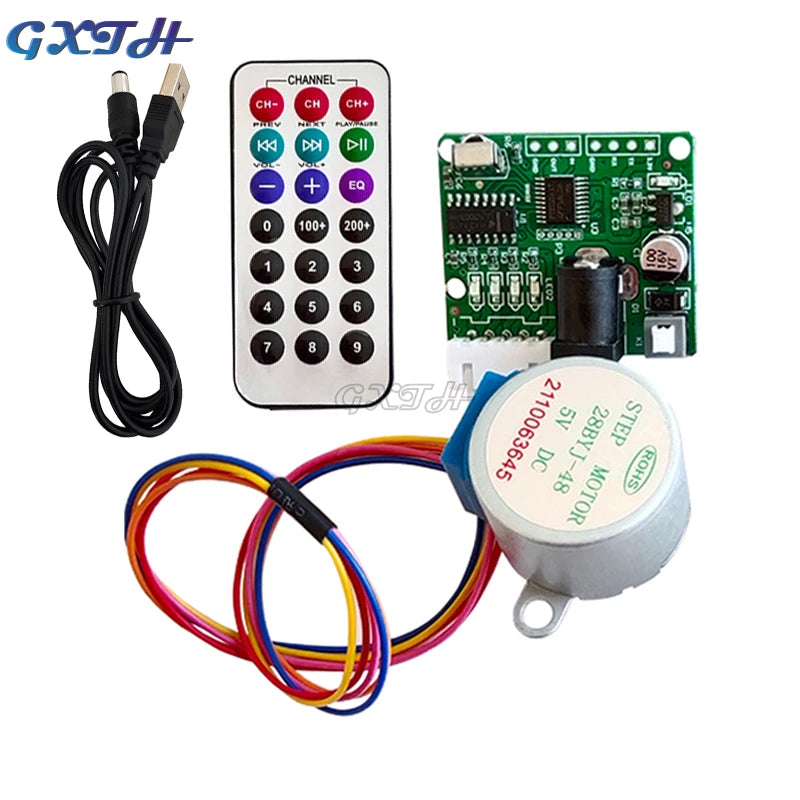 5V 4-Phase 28BYJ48 DC Gear Step Stepper Motor ULN2003 Driver Board ULN2003 PIC MCU DIY Remote Control