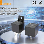 LANBOO 40A High Power Automotive Relay Car Control Relay for 12V/24V Vehicles for Automotive Use