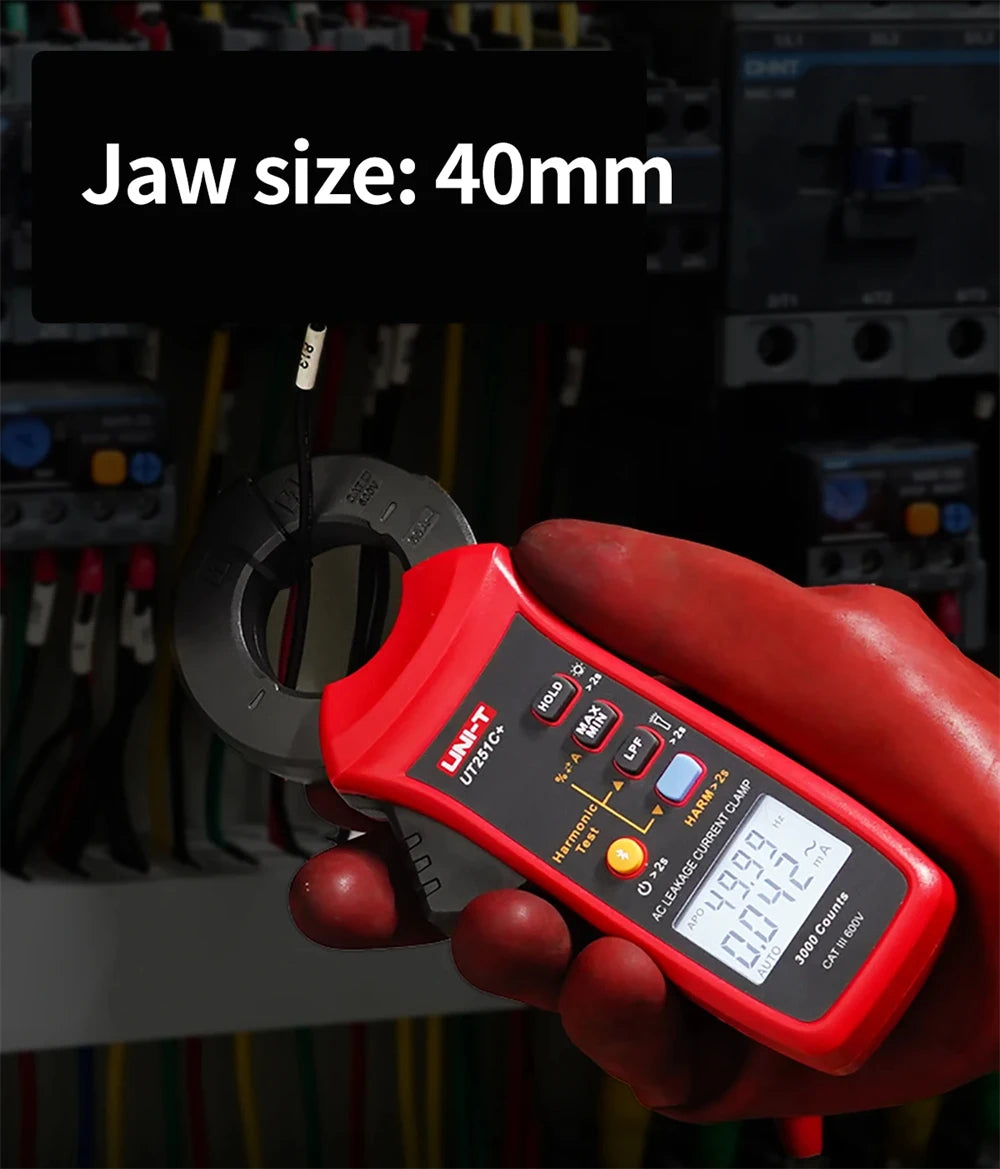 UNI-T UT251A UT251B+ UT251+ UT251C PLUS Current Leakage Clamp Meter Pliers Ammeter Professional AC Current Leak Tester