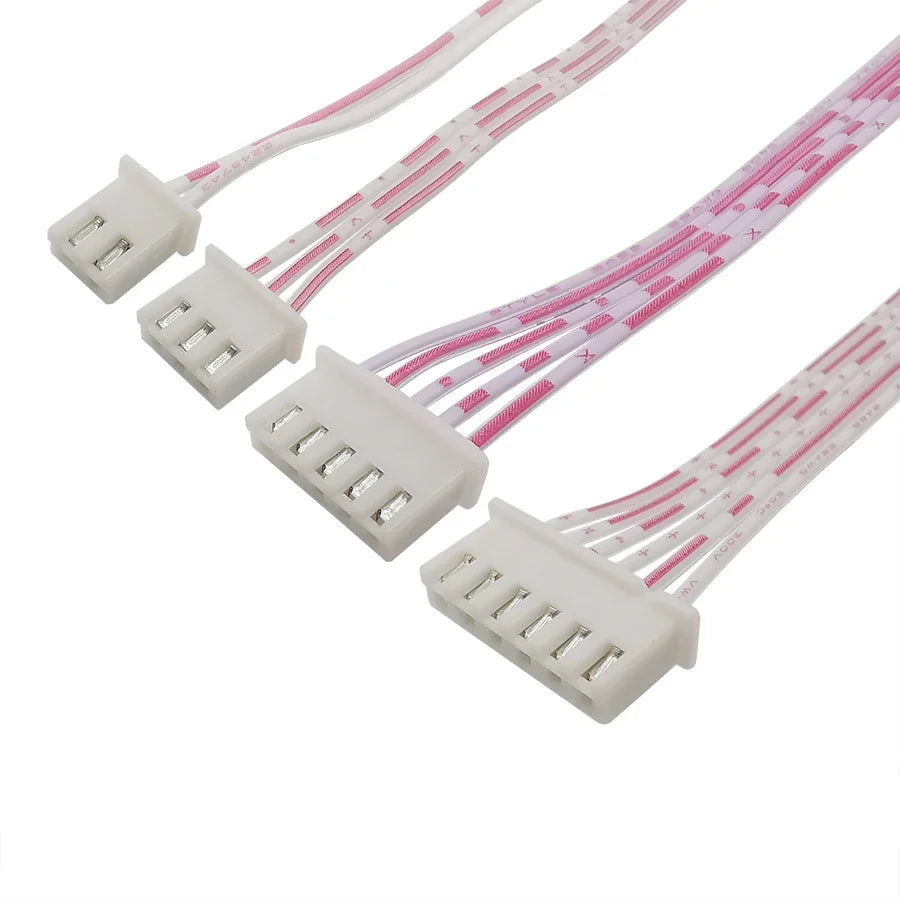 10pcs XH2.54mm 2P 3P 4P 5P 6P 7P 8P-12P Female to Female Connector with 26AWG Red White Wire Cable XH2.54 Double-ended Plugs