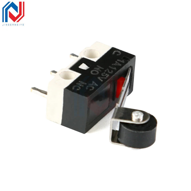 10Pcs Micro Limit Switch Mouse Button Tact Switch Without Handle / With Handle / With Handle Roller Micro Switch 1A 125V AC 3Pin