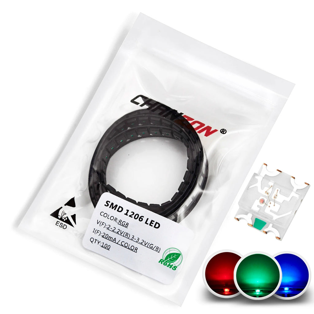 1206 3216 SMD LED Diode Chip Warm White Red Green Blue Yellow Orange UV Purple Pink RGB SMT Lamp Light Beads Emitting Kit