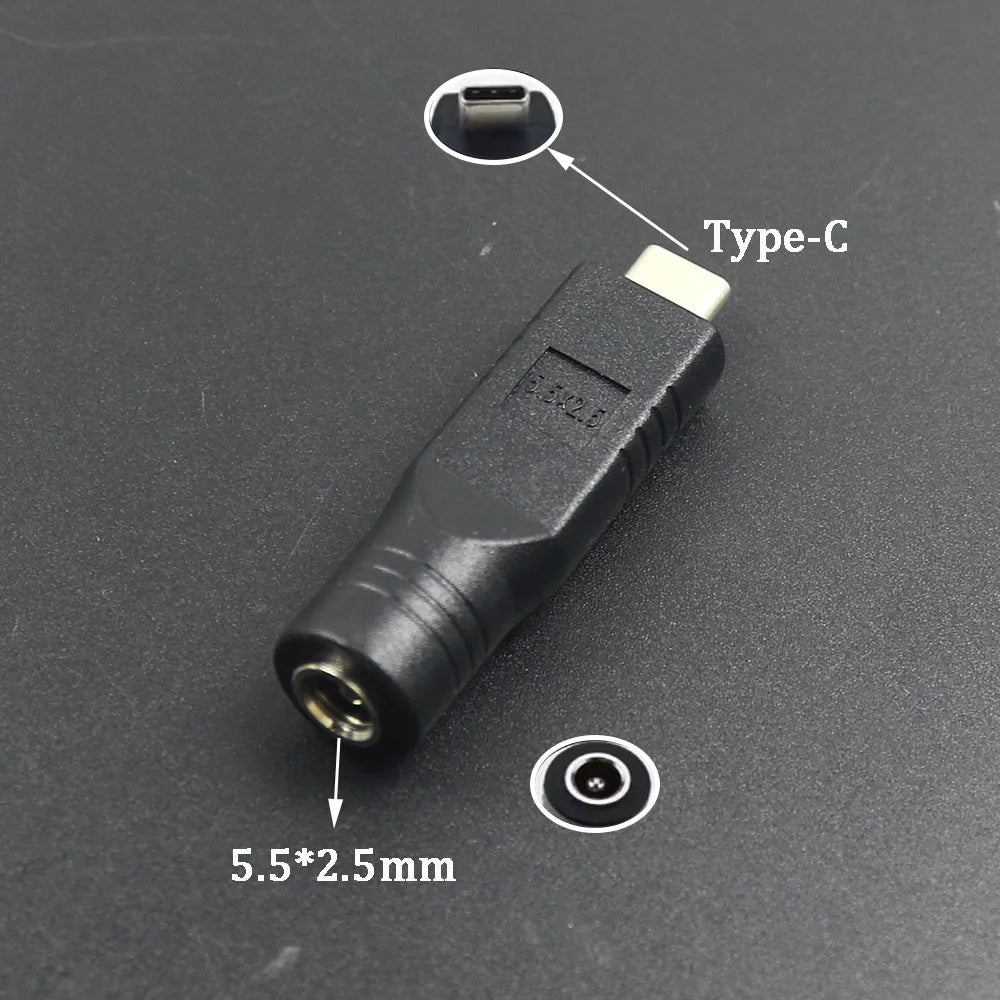 PD USB Adapter C Type C Male To 4.0*1.7 5.5*2.1 5.5*2.5 7.4*5.0 7.9*5.5mm Female Plug Converter DC Power Jack Connector