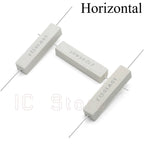 10PCS 10W Cement Ceramic Resistor Power Resistance 5% 0.1 ~ 100K 0.1R 10R 50R 0.25 0.33 0.5 1 2 5 8 10 15 20 25 30 100 1K 2K Ohm