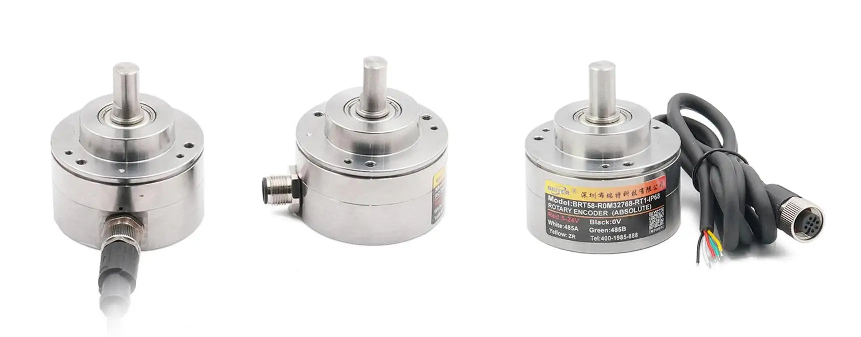 Waterproof Absolute Single-Turn Rotary Encoder with Analog Magnetic 10mm Shaft for Angle Speed and Position Measurement
