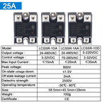 LCTC SSR Solid State Relay 10A 25A 40A 60A 80A 100A 120A 200A 240A Single Phase Control Relay DC TO AC DC TO DC AC TO AC 3-32VDC