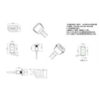 Type C Female Connector Waterproof USB C Female Jack Socket 2 Pin 3A Charging Port Power Cable Extension Direct Crimp Mount
