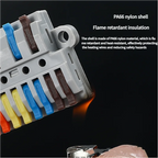 Universal Quick Push-in Electrical Wire Terminal Blocks Splitter Cable Connectors Mounted Junction Box for Home Industrial Use