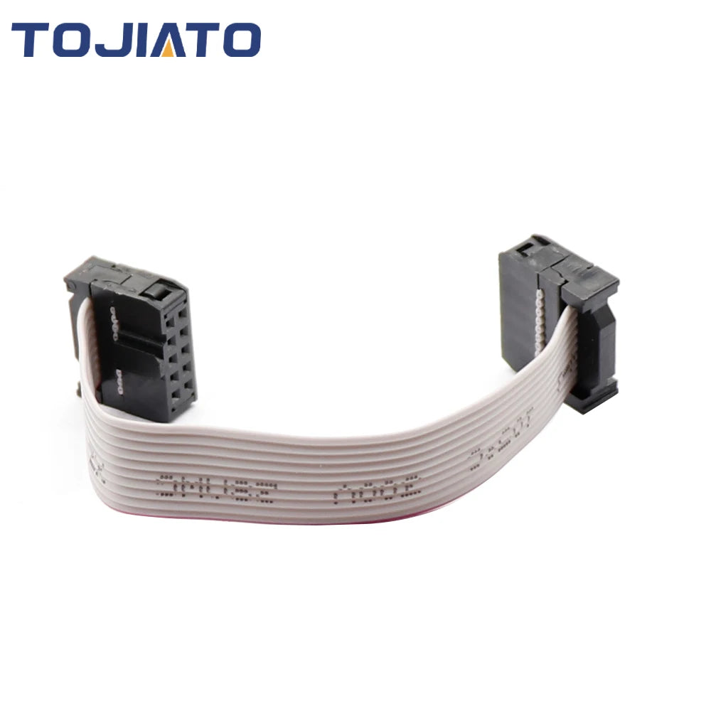 2pcs 10/20/30/50/100cm 10Pin Flat Ribbon Cable 2.54mm Pitch 2 Row Female to Female Wires IDC Ribbon 3D Printer Display Connector