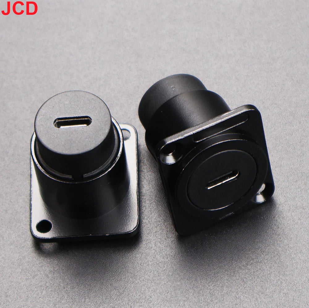 JCD 1pcs Metal D Type Module RJ45 CAT6&USB 2.0/3.0&Type C&HDMI-Jack Socket Through Network Panel Mounting Electronic Connector