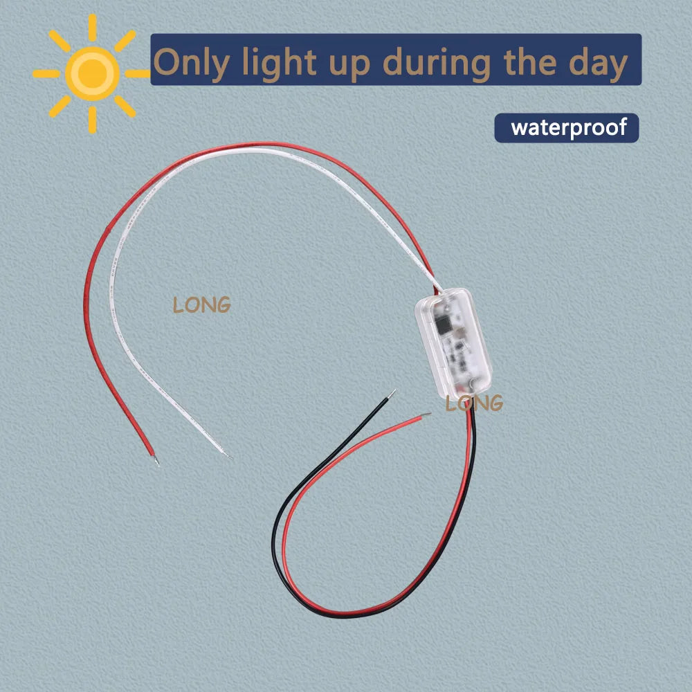 Waterproof Photocell Sensor Switch IP66 12-75V DC 3A Auto On/Off Remote Control Light Sensor