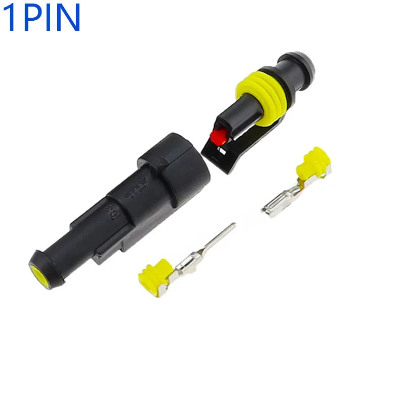 1 Set 1 2 3 4 5 6 Pin Super Seal AMP Electrical Connector Automotive Waterproof Xenon Lamp Male And Female Plug For Car