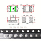1000Pcs 10 Colors x 100Pcs SMD 0805 (2012) LED White Red Green Yellow Blue Warm Pink Purple Orange Light Emitting Diode Kit