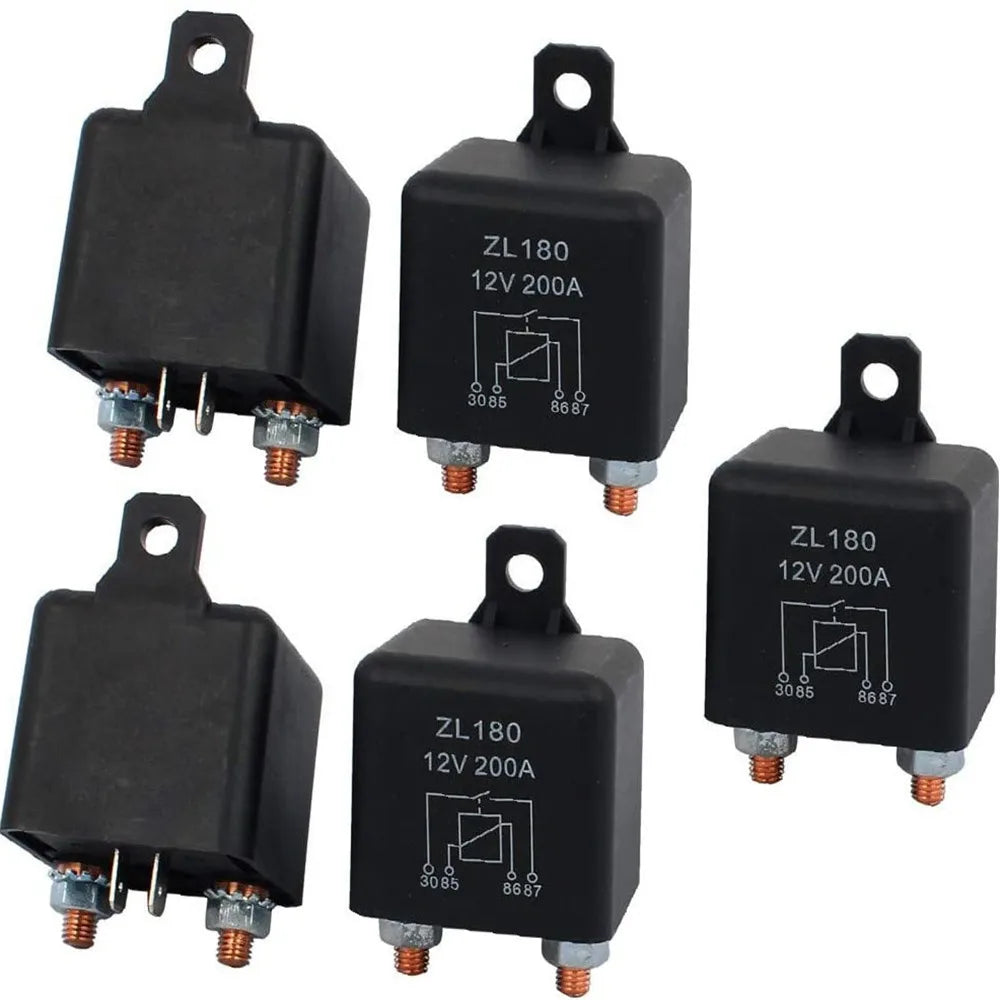ZL180 12V 200A Relay Car Truck Engine Automobile Boat Car Starter Heavy Duty Split Charging with 2 Pin Footprint + 2 Terminal
