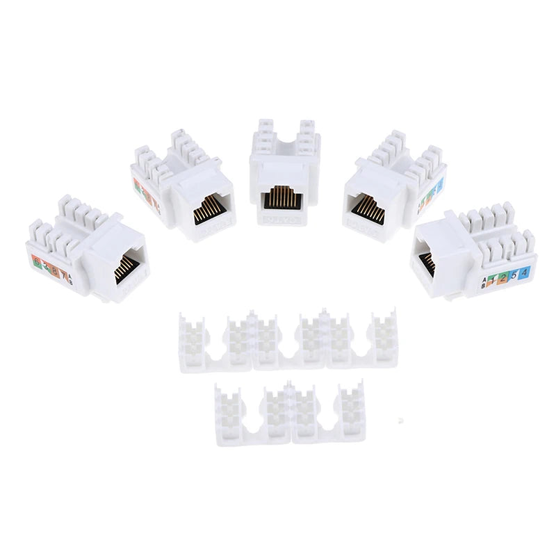 5pc CAT6 RJ45 110 Punch Down Keystone Computer Module Network Ethernet Jack