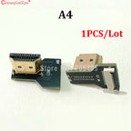 1PC Ribbon Flat FPV HDMI-Compatible Connector Flexible Cable Raspberry Pi 4 Micro HDTV To HD/Mini HD Female 90 Degree FFC 20pin