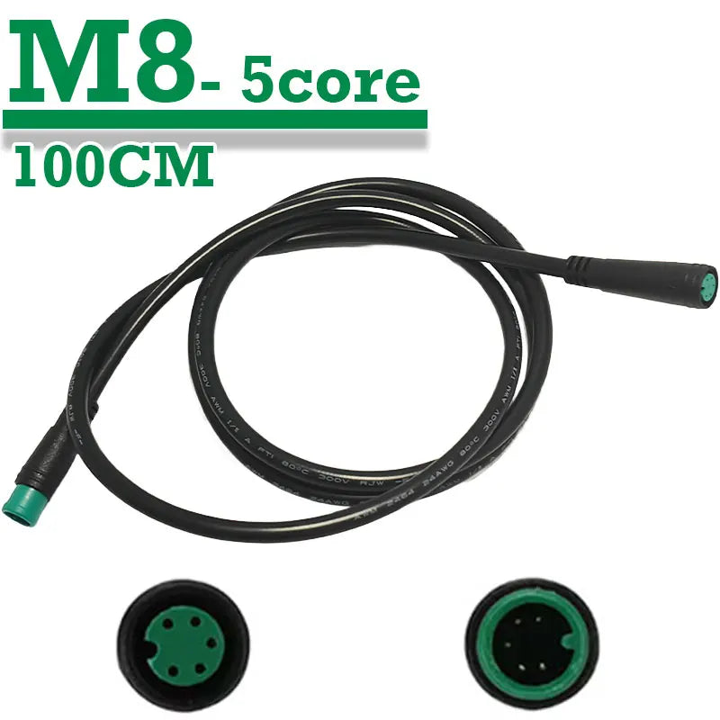 1m M8 2 3 4 5 6 Pin core male to female Julet Electric Butt Cable Plug Connector Scooter Brake waterproof Signal Sensor cord