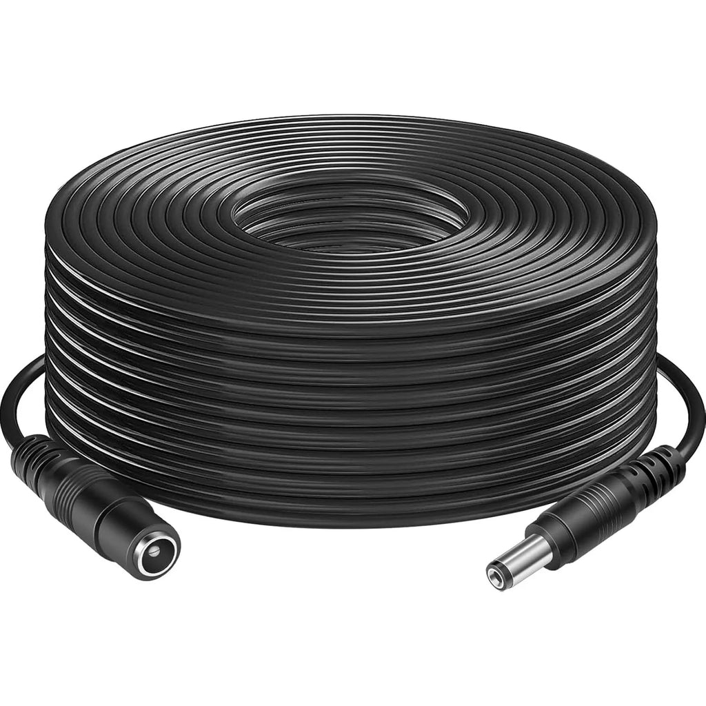 CCTV 20Meters 66FT 2.1x5.5mm Dc 12v Power Extension Cable for Audio Security Cameras Ip Camera Dvr Standalone Led Strip Light