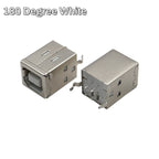 5pcs Square USB-B Type Female Socket 90/180 Degrees 4Pin Right Angle PCB Welding Connector For USB D-type Printer Interface