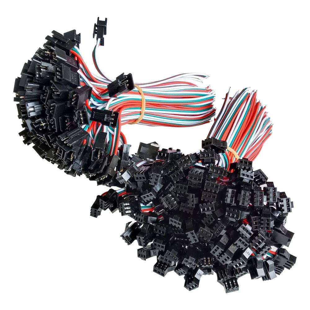 5-50 Pairs Male/Female JST SM Connector 15cm 2Pin 3Pin 4Pin 5Pin 6Pin Wire Cable For WS2812B SK6812 WS2811 RGBW LED Strip Driver