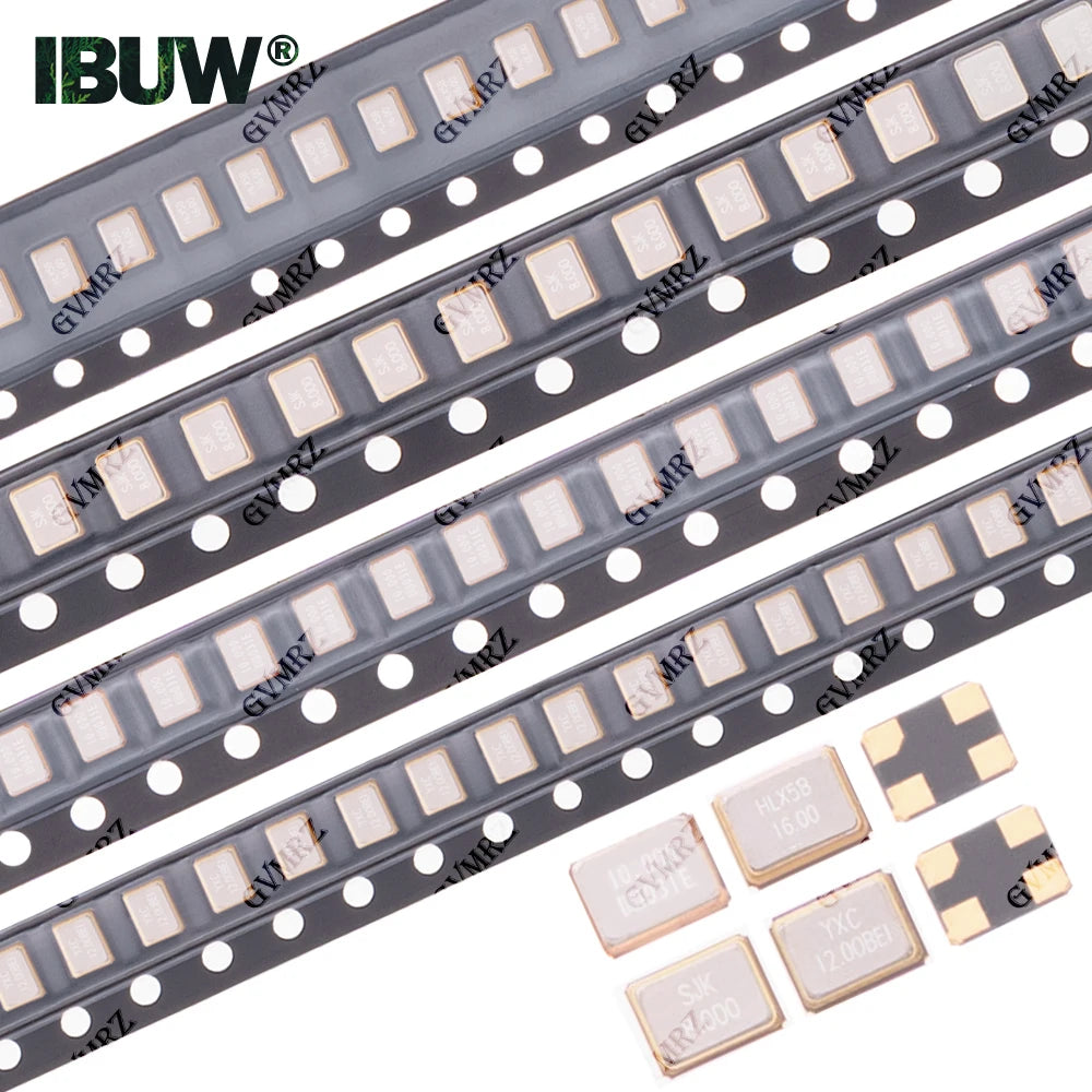10PCS SMD 4P 3225  Passive crystal oscillator  8Mhz 10Mhz 12Mhz 16Mhz 20Mhz 24Mhz 25Mhz  26Mhz 27Mhz 30Mhz 32Mhz 40Mhz 48Mhz