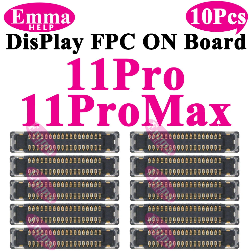 10Pcs LCD Display FPC Connector On Motherboard Screen Logic Board For iPhone 14 13 15 Pro Max Plus 11 12Promax 13Pro XR X XS