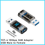 Digital LED Display USB 3.2 Adapter 36-60W 10Gbps Laptop Type-C Converter Data Transmission Smart Chip Power Meter Tester